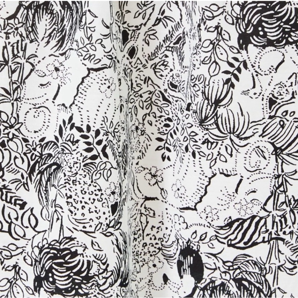 Lilly Pulitzer black and white sullivan top in onyx animal magnetism. - Picture 3 of 5